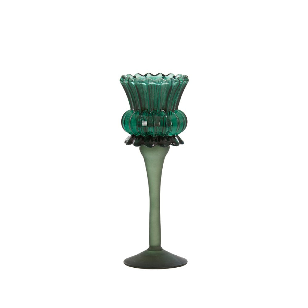 Teelicht Flower grün H22cm