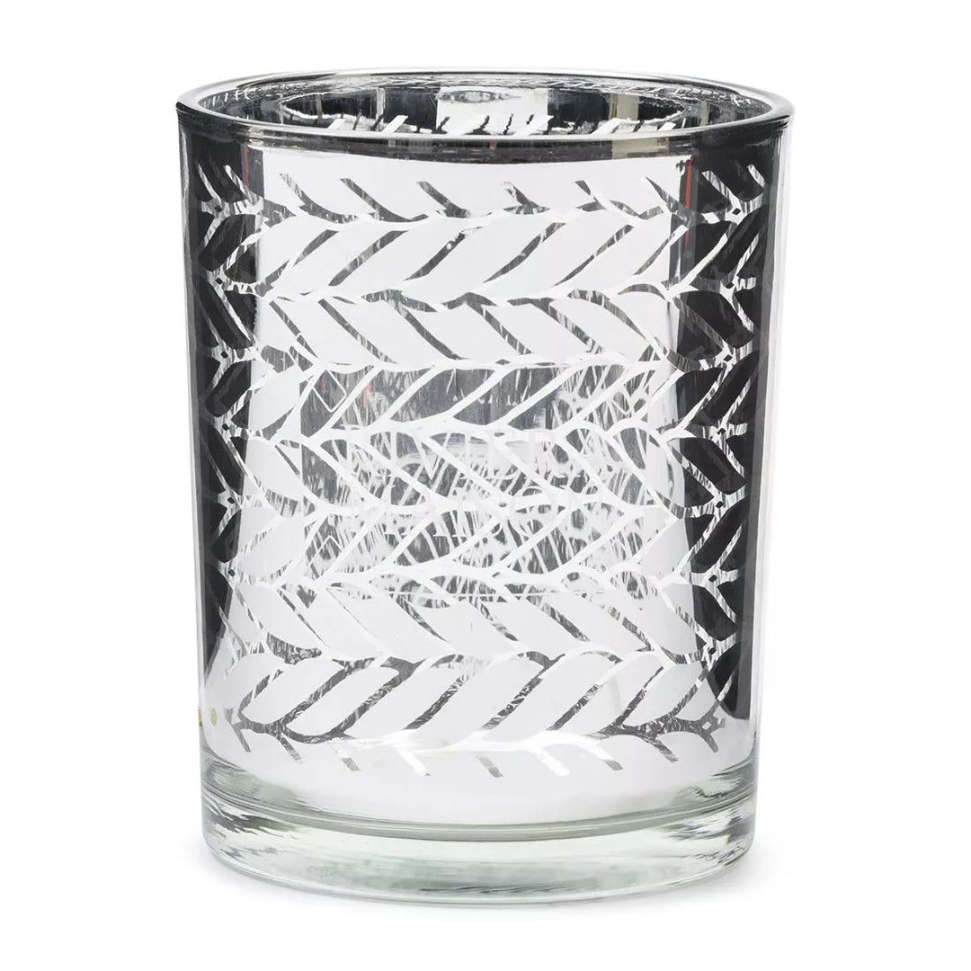 Windlicht Glas silber