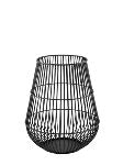 Windlicht schwarz H24cm