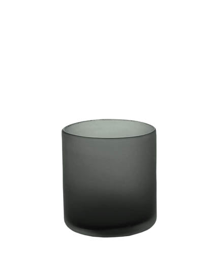 Windlicht Zylinder satiniert schwarz H10cm D10cm