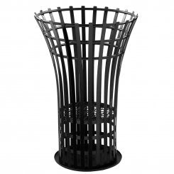 Feuerkorb schwarz pulverbeschichet H79cm