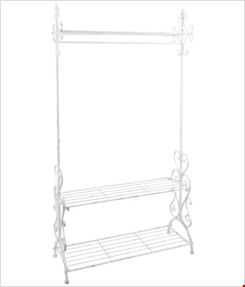 Garderobe mit Ablagen weiss