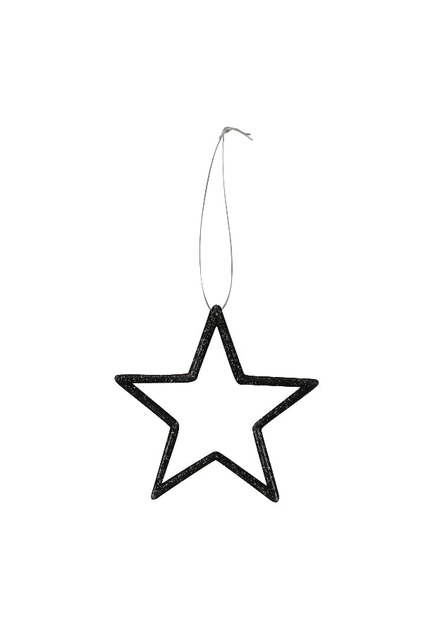 Hänger Stern schwarz H24cm