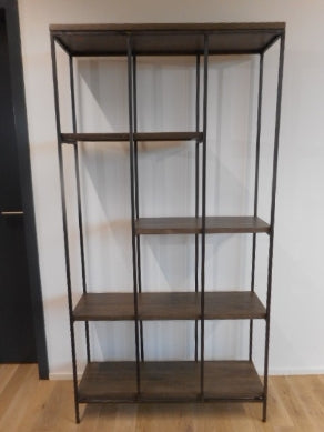 Regal Metall/Holz 97x30x185cm
