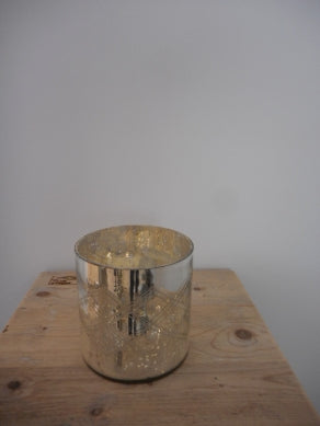 Windlicht Antiksilber H 15 cm D 15 cm