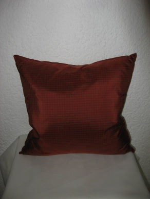 Kissen rot/grün Karo klein 40 x 40 cm