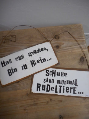 Tafel Rost div. Sprüche klein