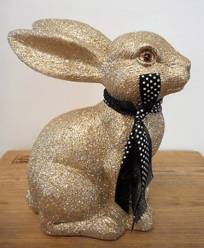 Hase Gold Glitter Höhe 25 cm