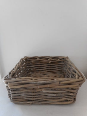 Korb Rattan Grau mittel 30x30cm