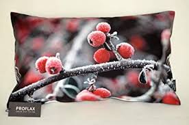 Kissen rot/grau Beeren 30x50cm