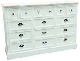 Kommode Apotheker weiss 96x47x141 cm