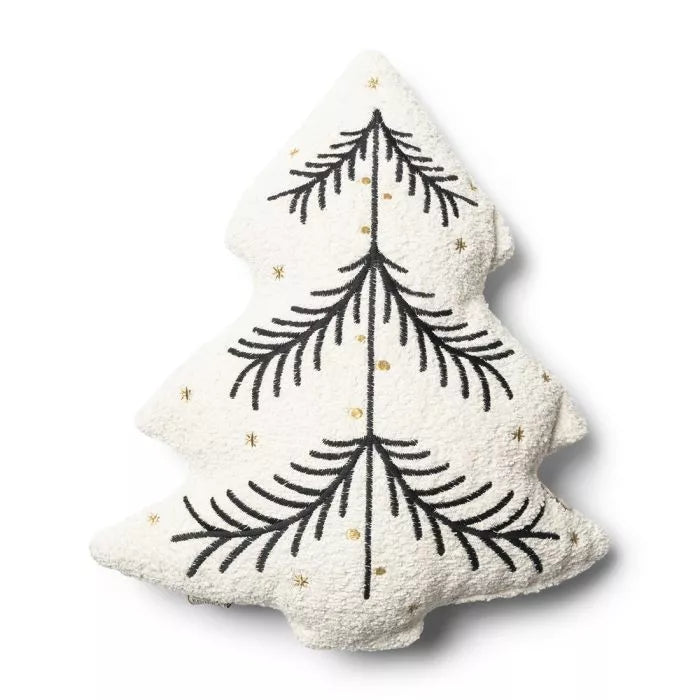 Kissen Tannenbaum schwarz/weiss