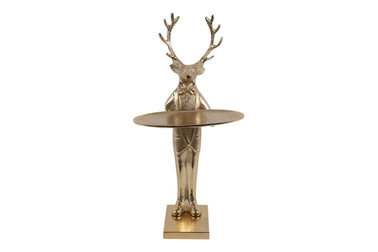 Tablett Hirsch gold 20x26x51cm