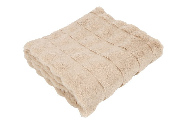Decke Kunstfell beige 170x130cm