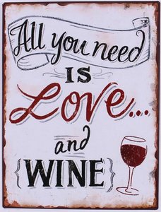 Schild Love Wein