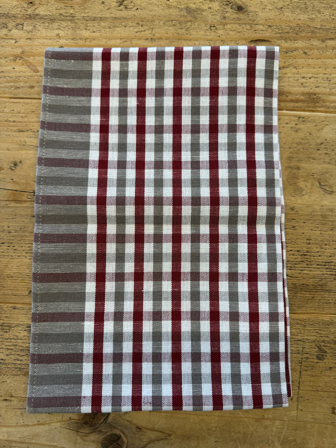 Küchentuch bordeaux/braun karriert