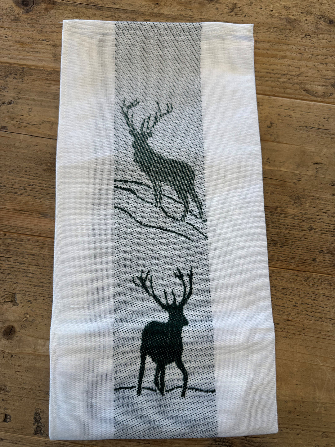 Küchentuch grün Hirsch