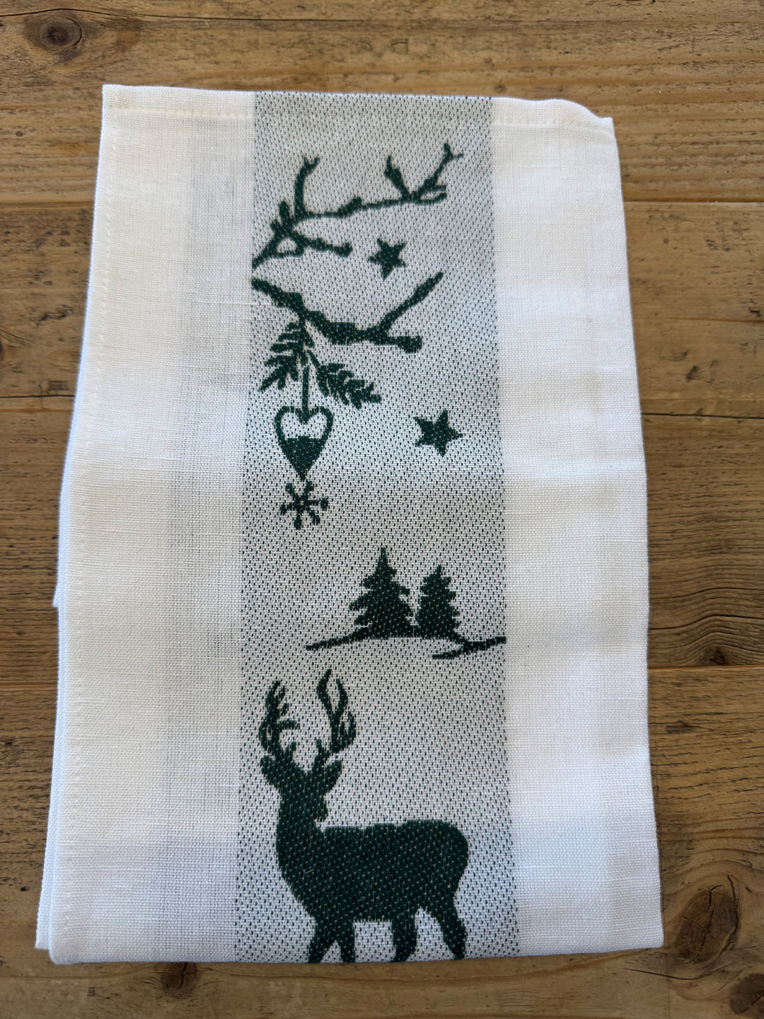 Küchentuch grün Hirsch