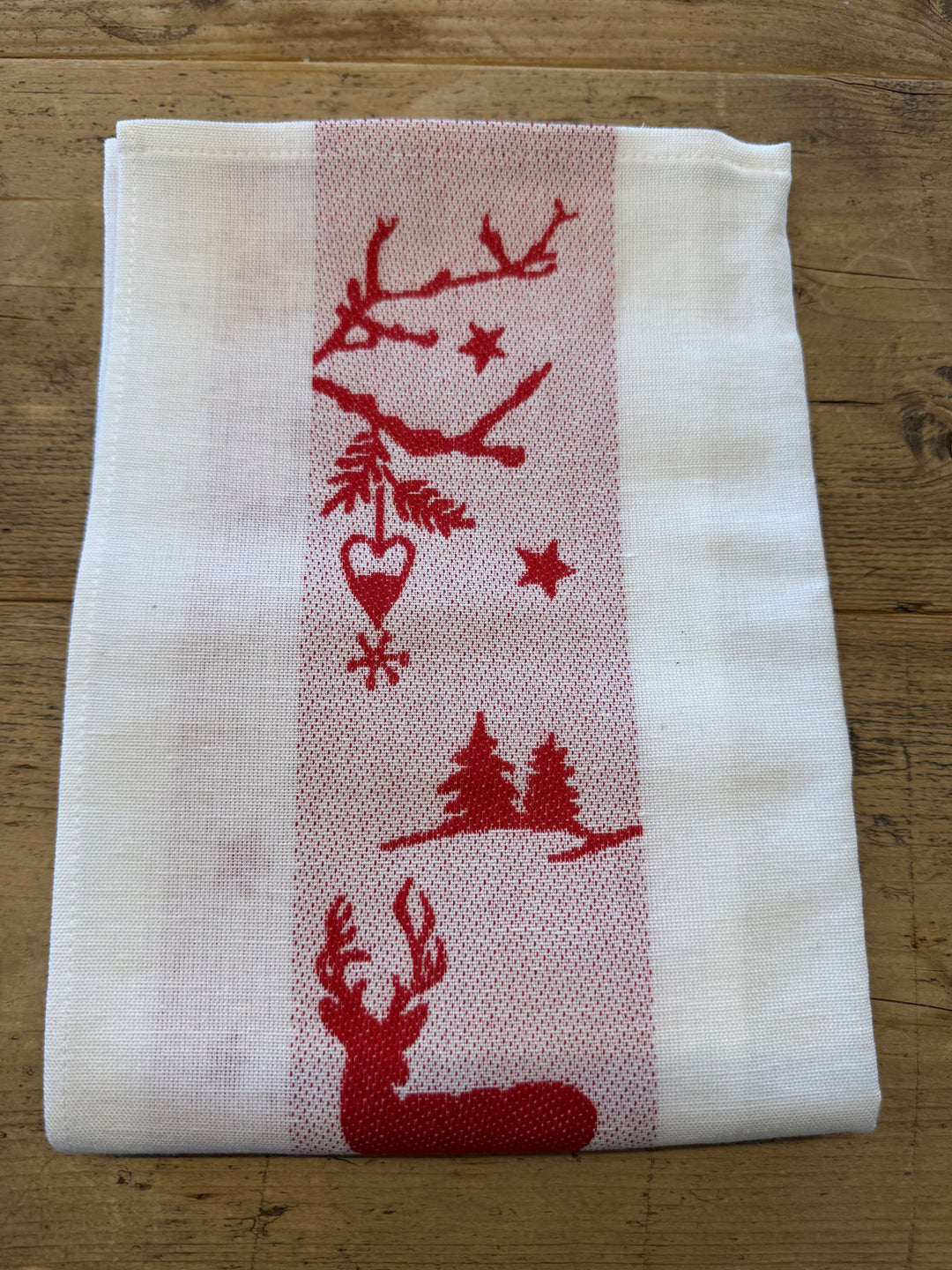Küchentuch rot Hirsch