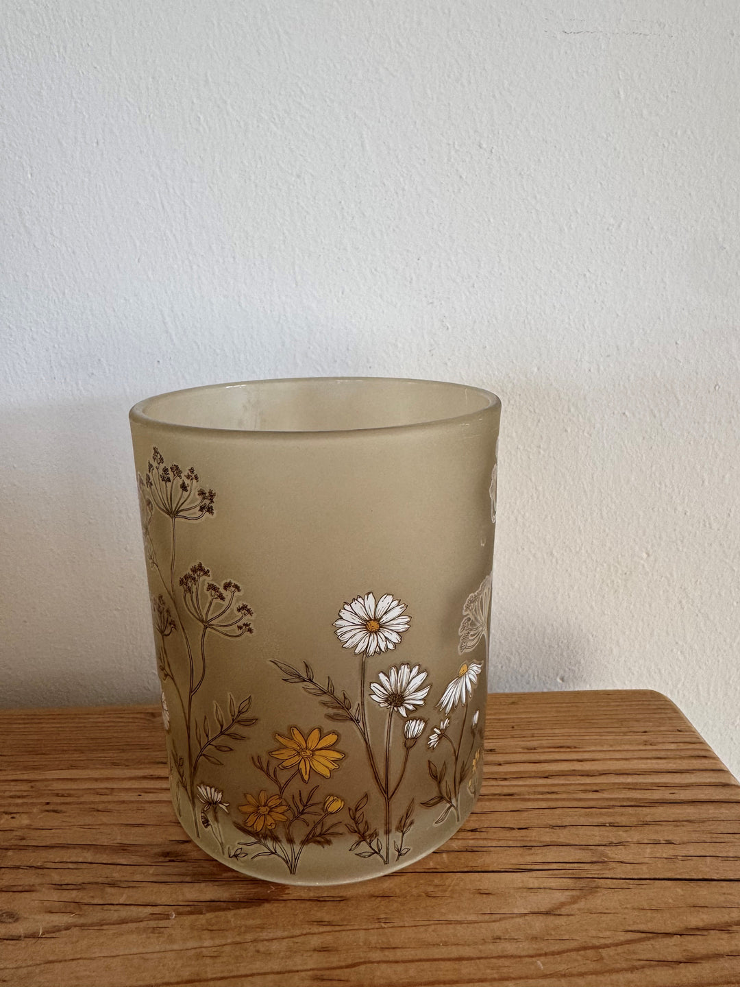 Teelicht Blume beige