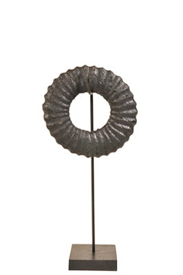 Skulptur Mangoholz schwarz H54cm