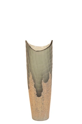 Vase glas tärkis konisch H28cm