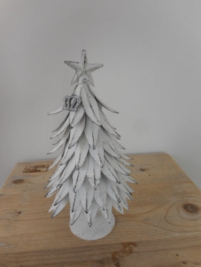 Weihnachtsbaum antik weiss H 36 cm