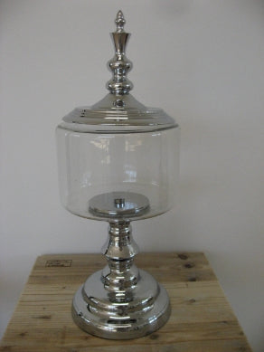 Bonboniere Glas Silberfuss 52 cm