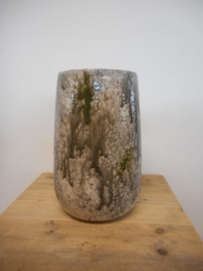 Topf Keramik grün/grau H 20cm