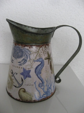 Krug  Muschel Sujet blau