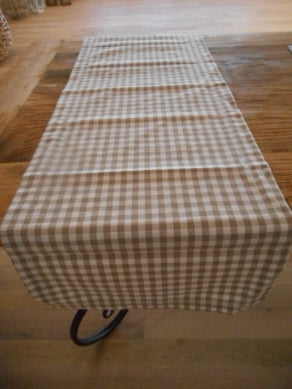 Tischläufer beige karo 40x140 cm