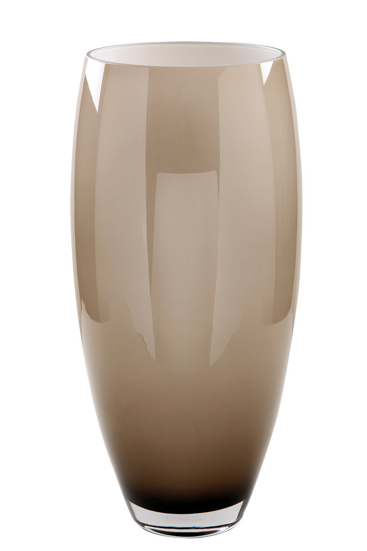 Vase Glas braun H 40 cm Fink