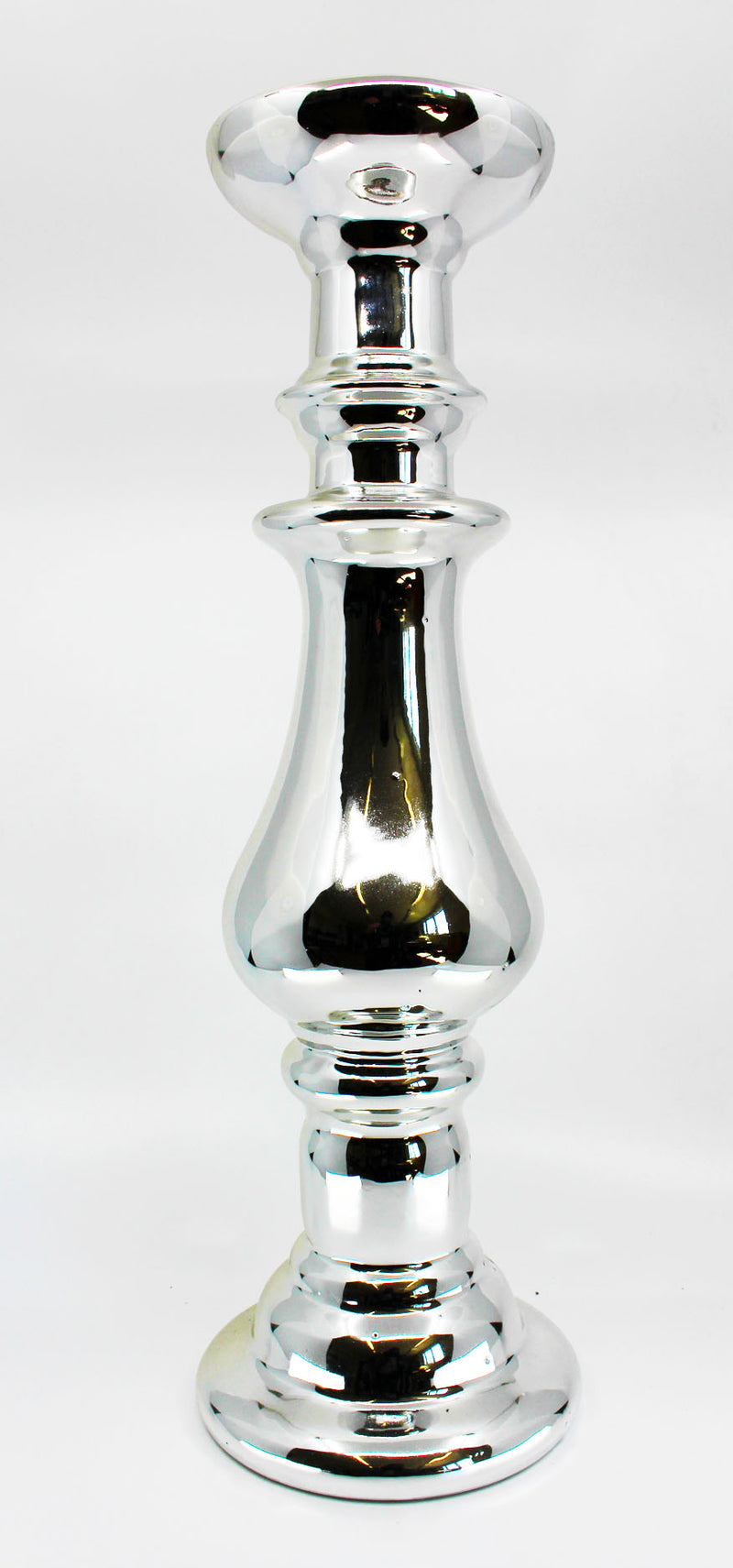 Kerzenständer keramik silber H 41cm