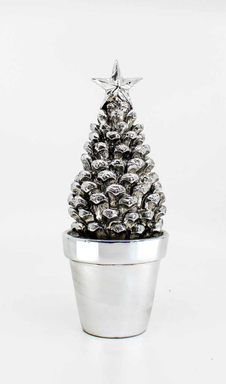 Weihnachtsbaum silber mit Stern