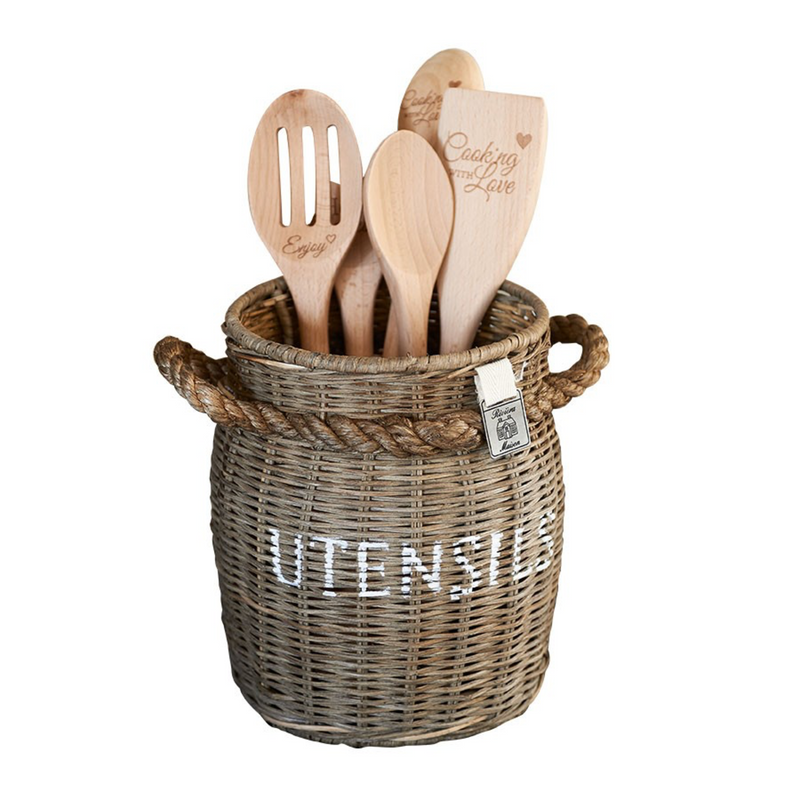Kochlöffelhalter Rattan